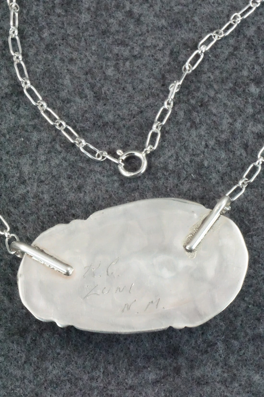 White Buffalo and Sterling Silver Necklace - Kenny Calavaza