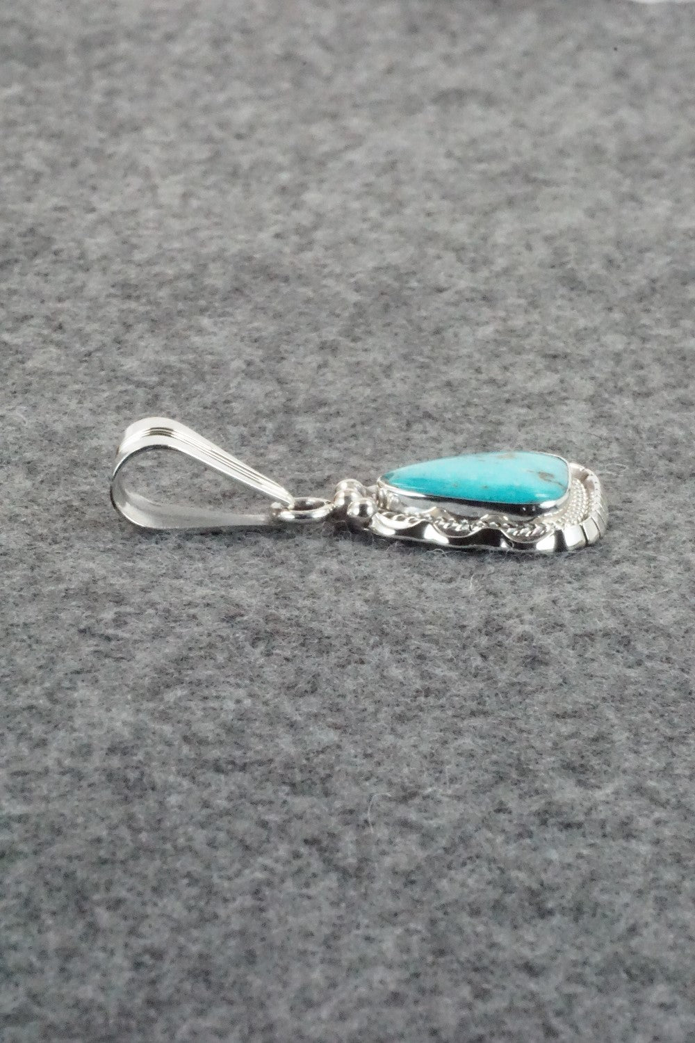 Turquoise & Sterling Silver Pendant - Samuel Yellowhair