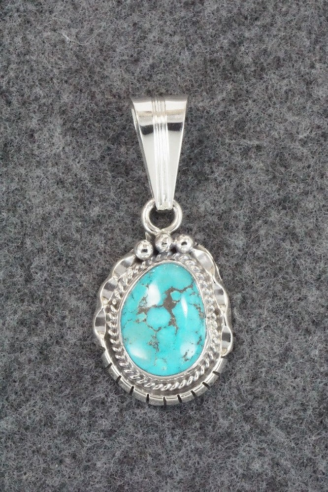 Turquoise & Sterling Silver Pendant - Samuel Yellowhair