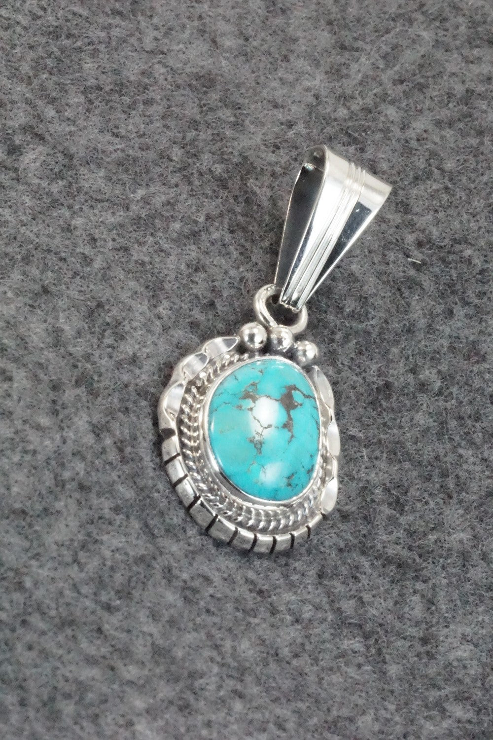 Turquoise & Sterling Silver Pendant - Samuel Yellowhair