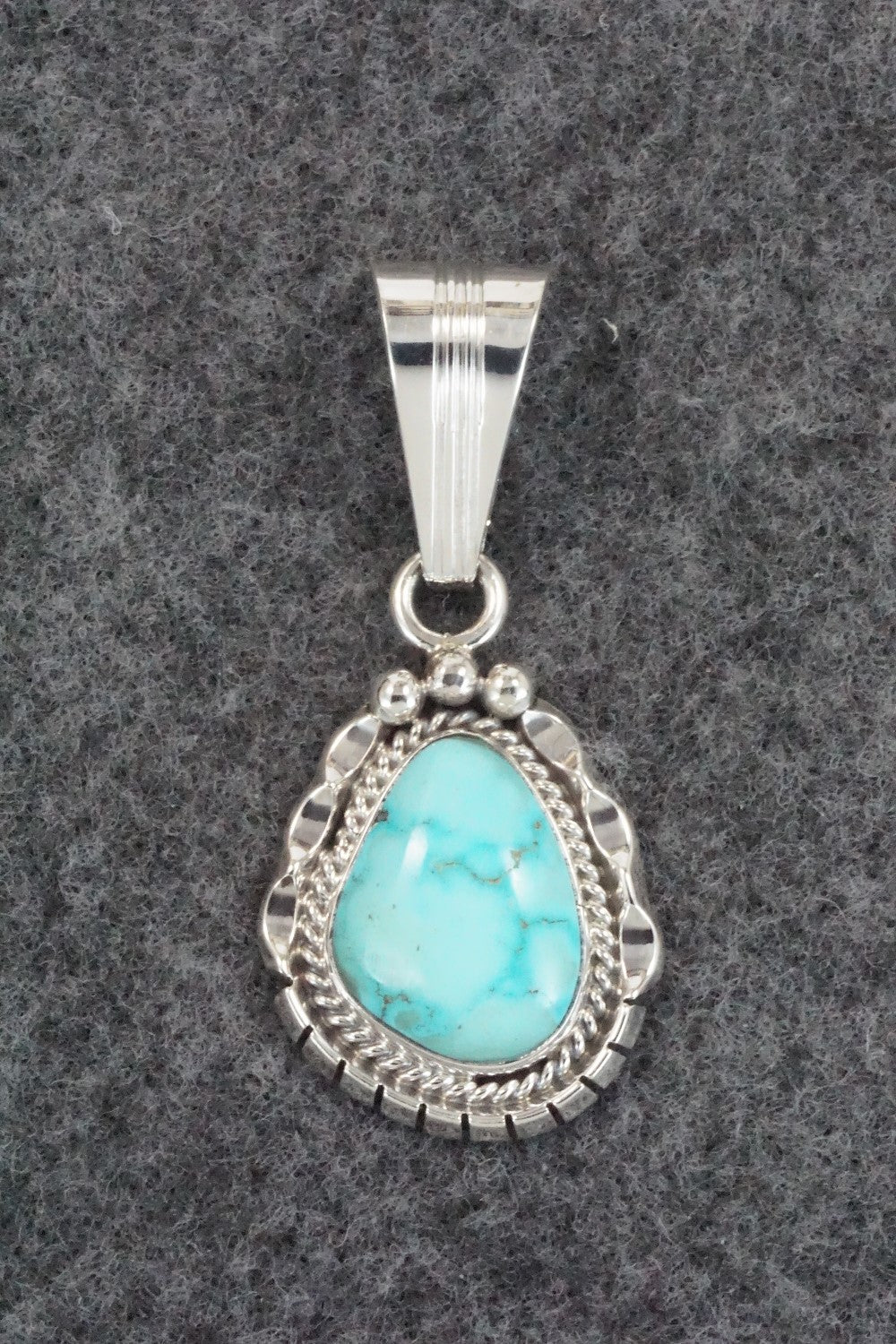 Turquoise & Sterling Silver Pendant - Samuel Yellowhair