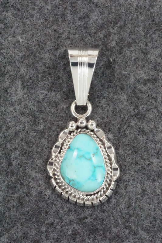 Turquoise & Sterling Silver Pendant - Samuel Yellowhair