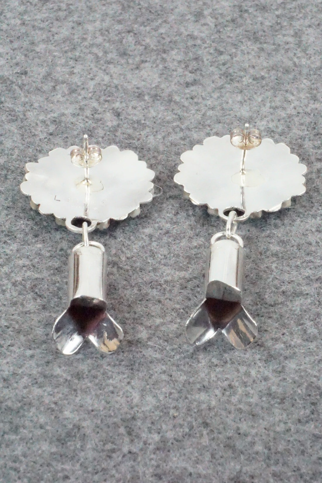 Turquoise & Sterling Silver Earrings - Lavell Byjoe