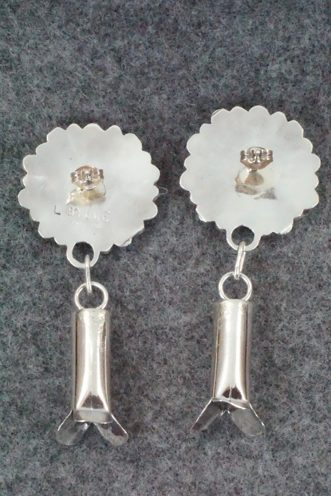 Turquoise & Sterling Silver Earrings - Lavell Byjoe