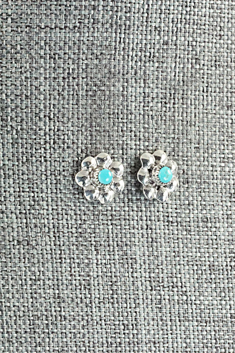 Turquoise & Sterling Silver Earrings - Ronald Yatsattie