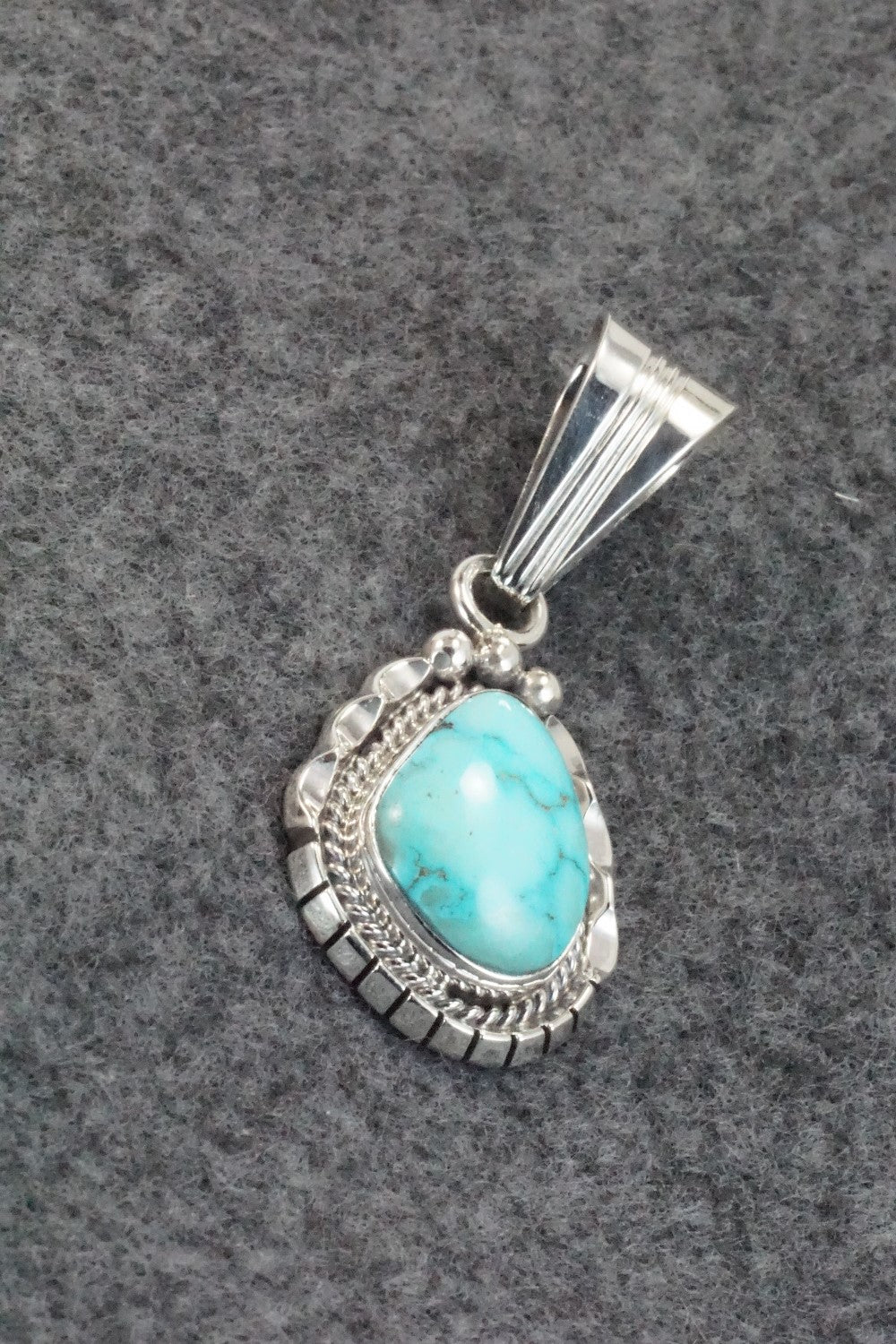 Turquoise & Sterling Silver Pendant - Samuel Yellowhair