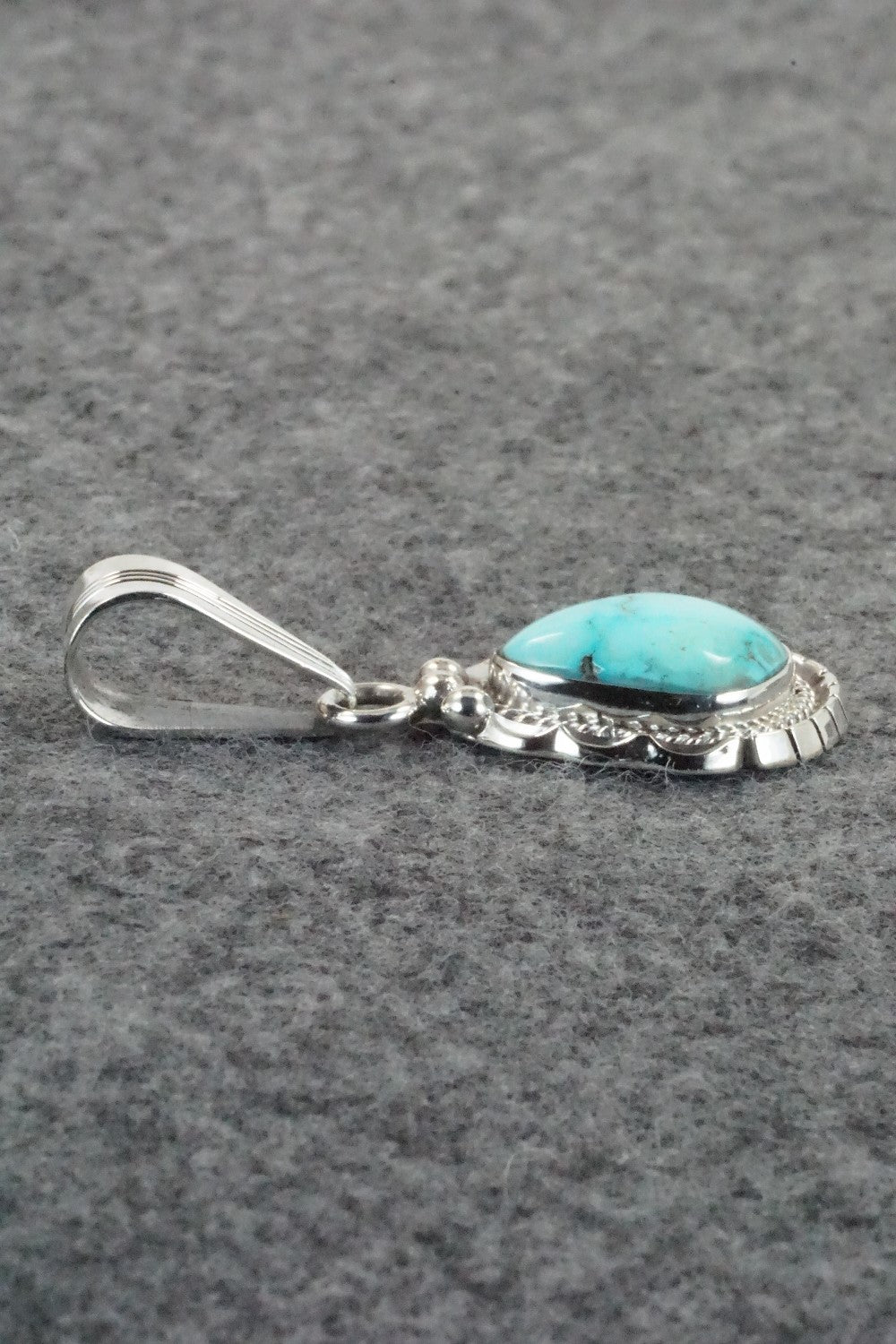 Turquoise & Sterling Silver Pendant - Samuel Yellowhair