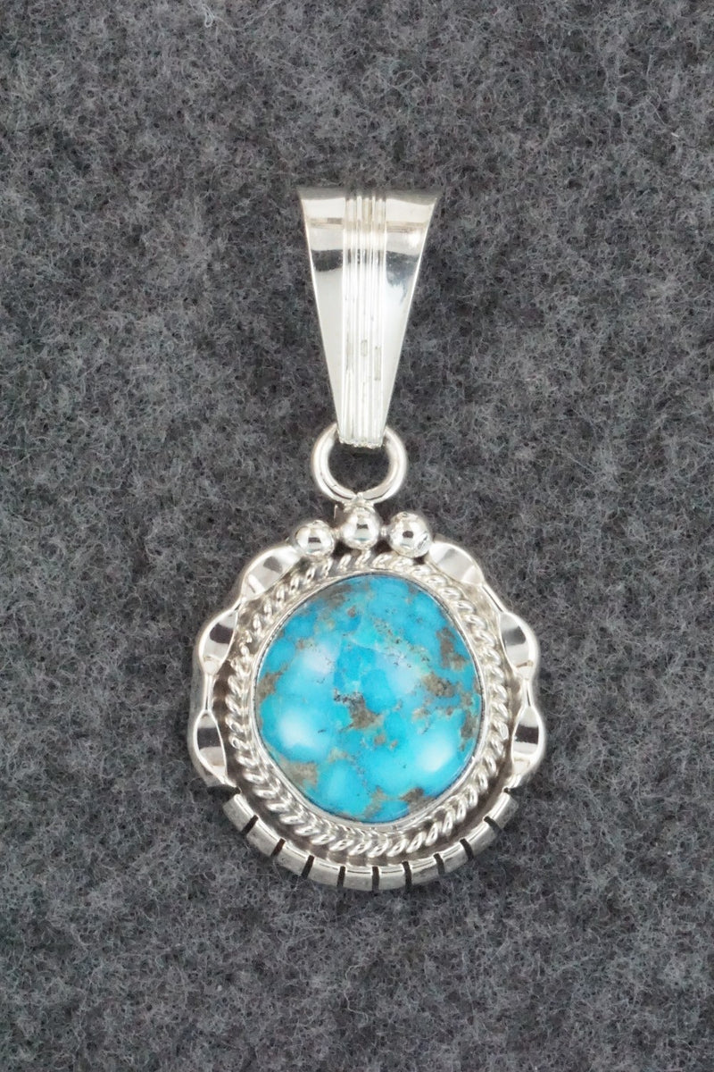 Turquoise & Sterling Silver Pendant - Samuel Yellowhair