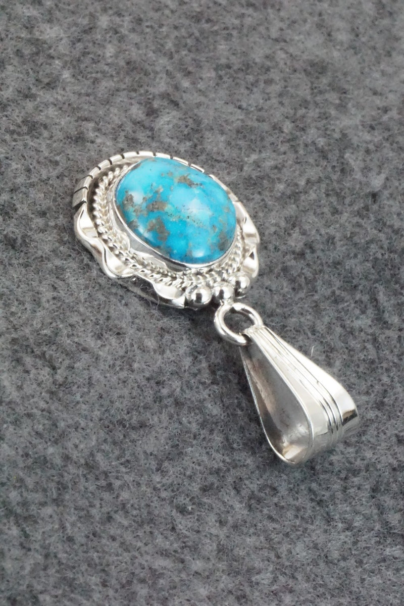 Turquoise & Sterling Silver Pendant - Samuel Yellowhair