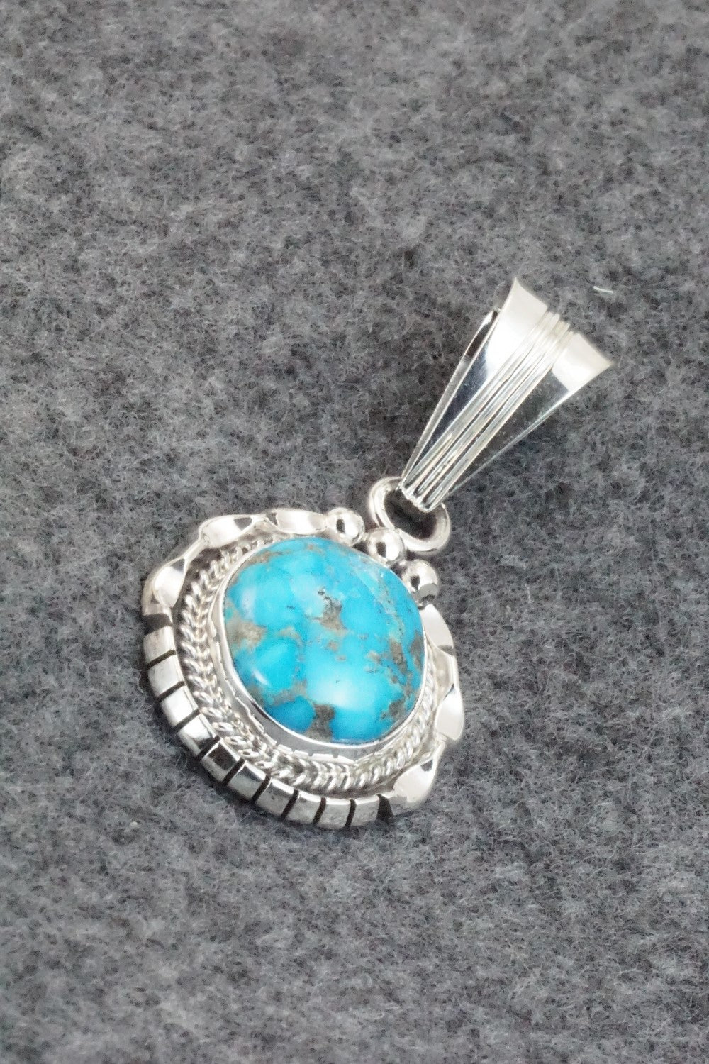 Turquoise & Sterling Silver Pendant - Samuel Yellowhair