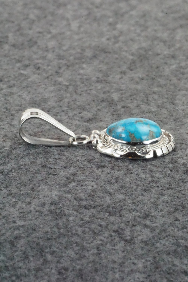 Turquoise & Sterling Silver Pendant - Samuel Yellowhair