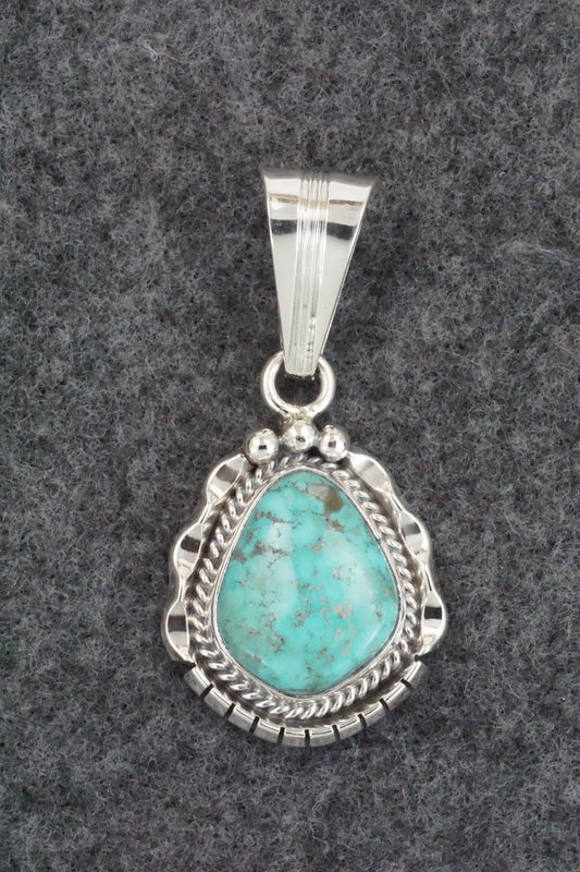 Turquoise & Sterling Silver Pendant - Samuel Yellowhair