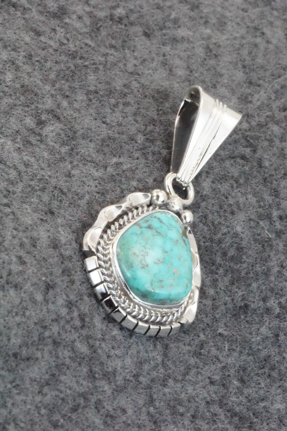 Turquoise & Sterling Silver Pendant - Samuel Yellowhair