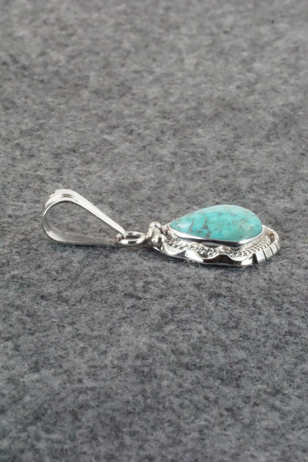 Turquoise & Sterling Silver Pendant - Samuel Yellowhair