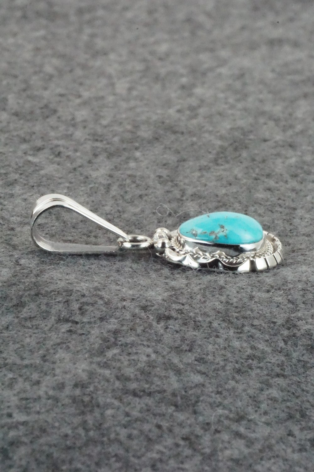 Turquoise & Sterling Silver Pendant - Samuel Yellowhair