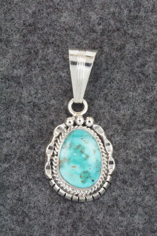 Turquoise & Sterling Silver Pendant - Samuel Yellowhair