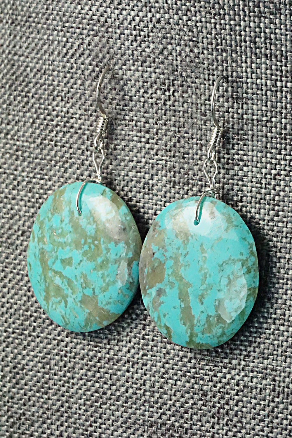 Turquoise & Sterling Silver Earrings - Joe & Joann Garcia