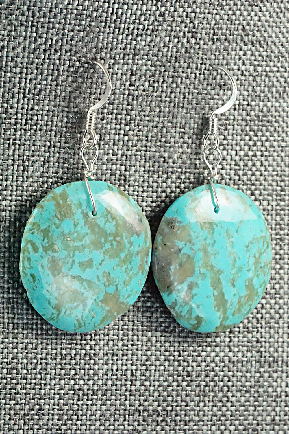 Turquoise & Sterling Silver Earrings - Joe & Joann Garcia