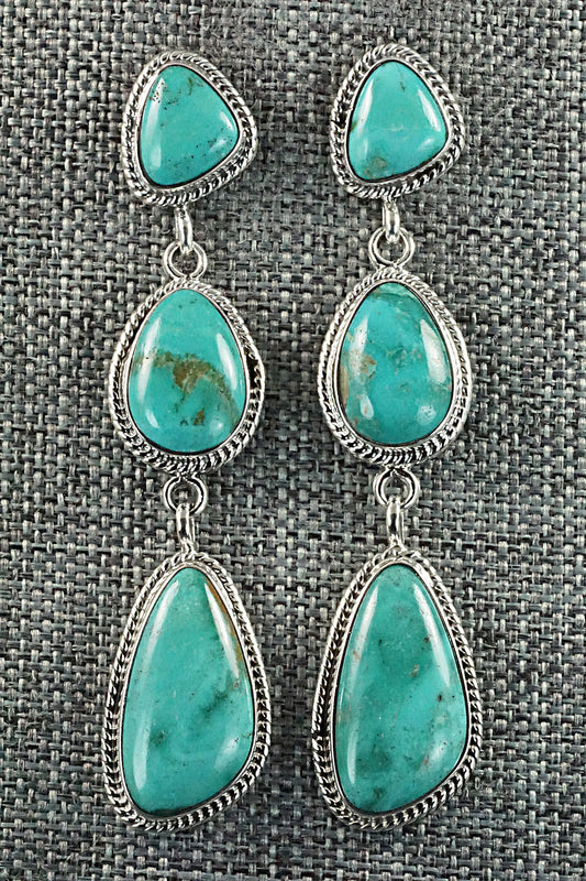 Turquoise & Sterling Silver Earrings - Verley Betone