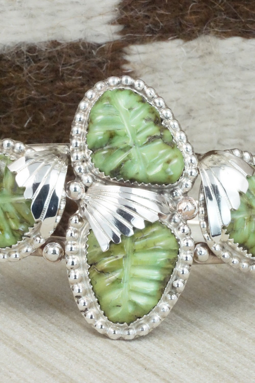 Turquoise & Sterling Silver Bracelet - Lyolita Tsattie