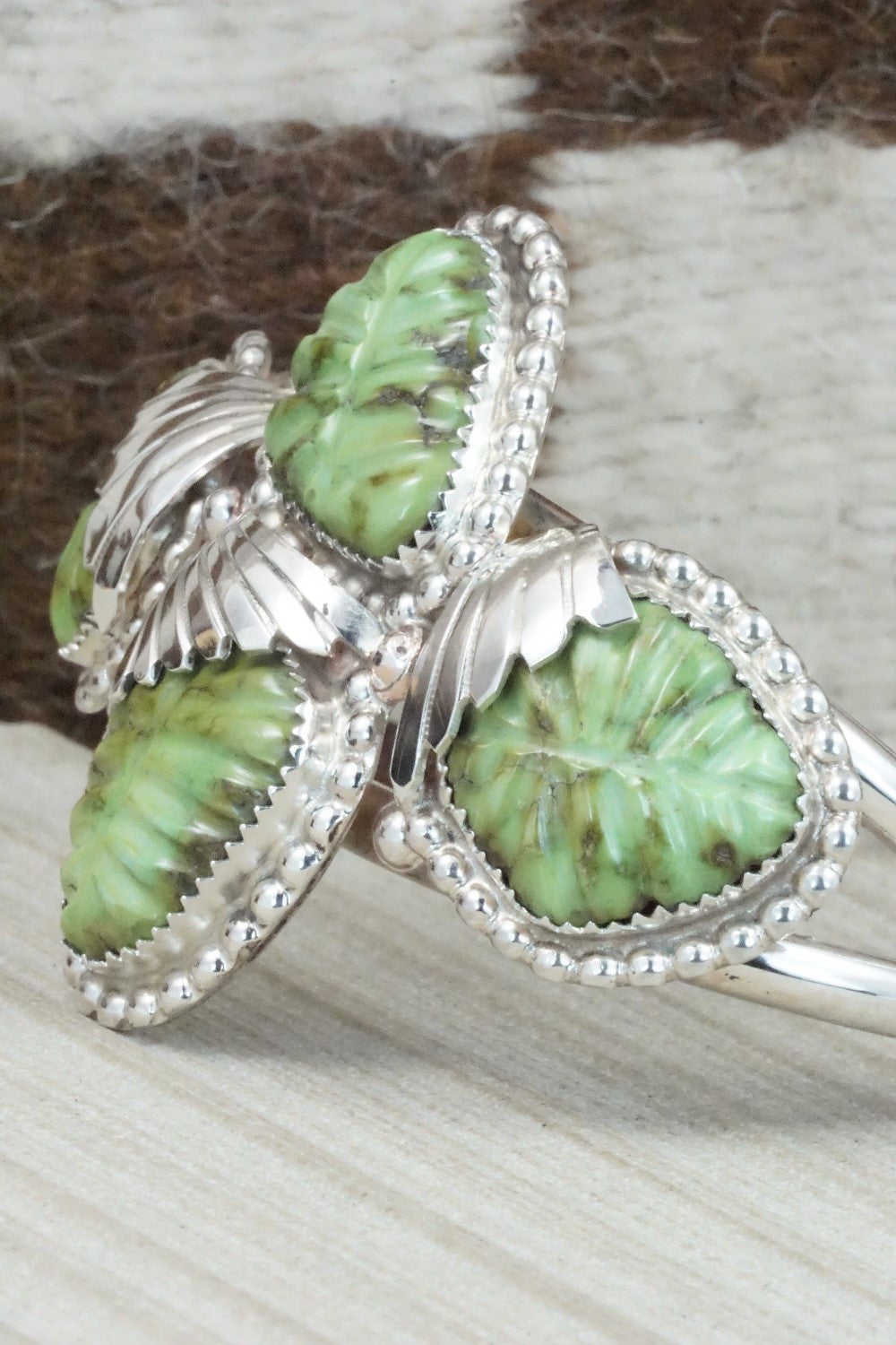Turquoise & Sterling Silver Bracelet - Lyolita Tsattie