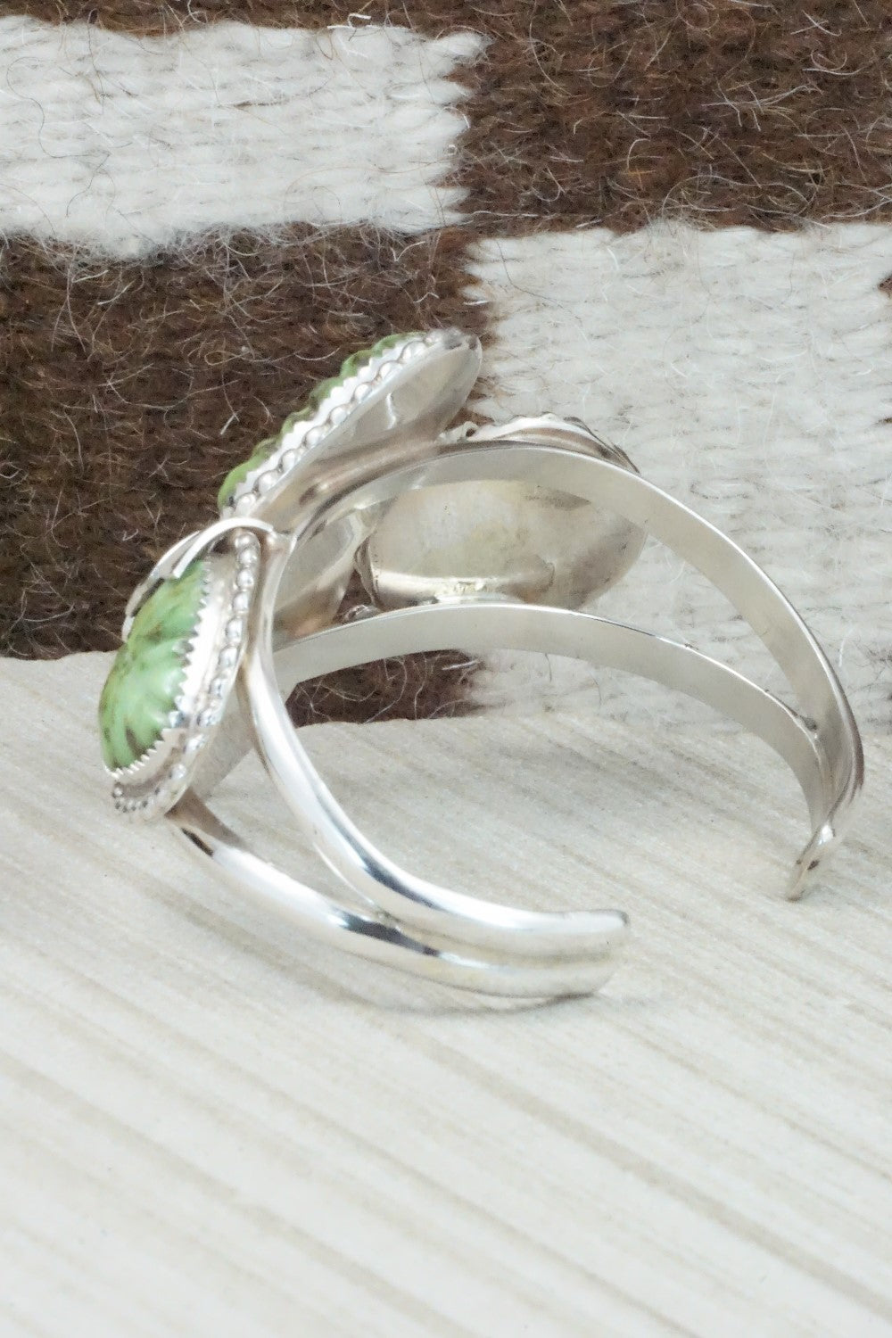 Turquoise & Sterling Silver Bracelet - Lyolita Tsattie