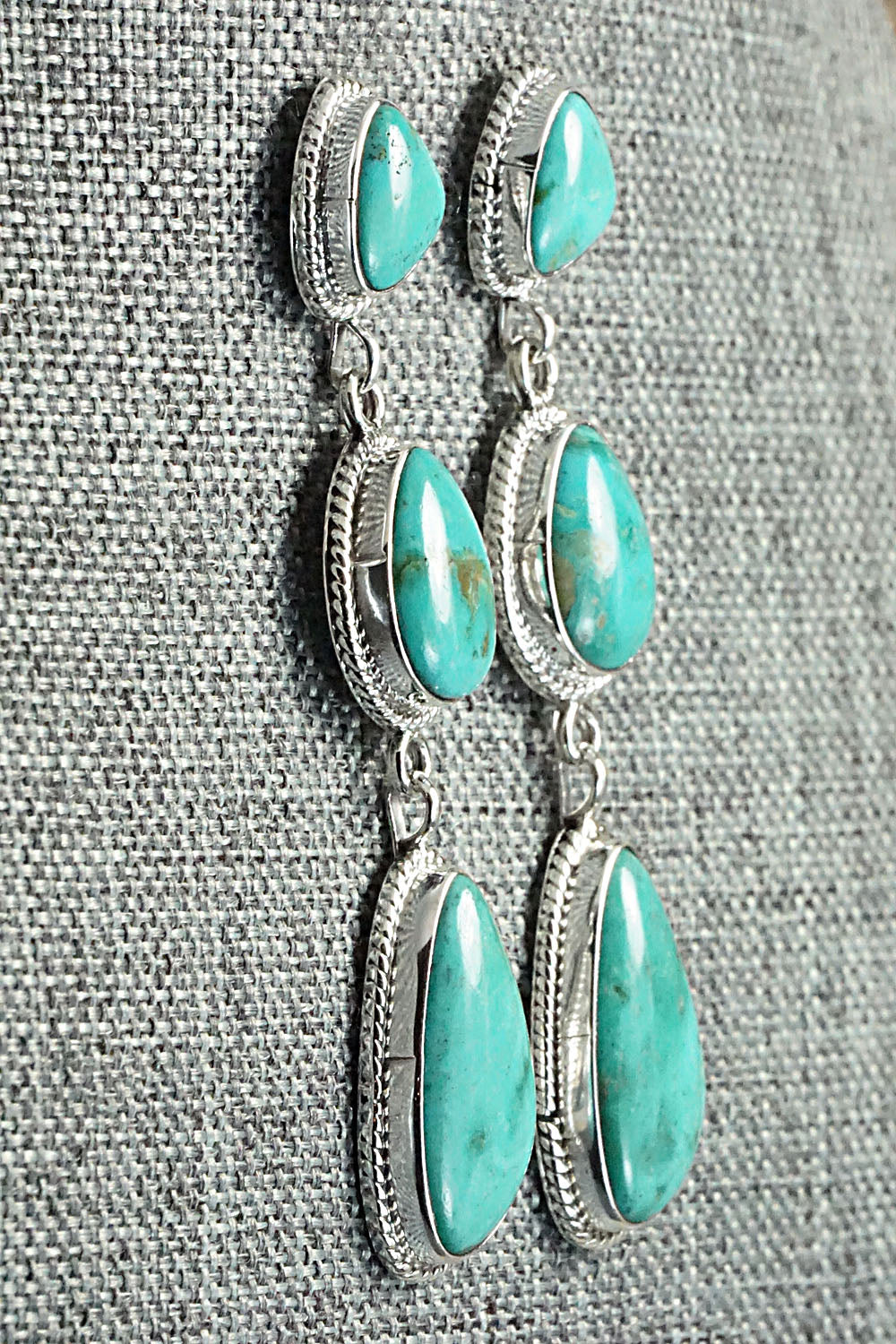 Turquoise & Sterling Silver Earrings - Verley Betone