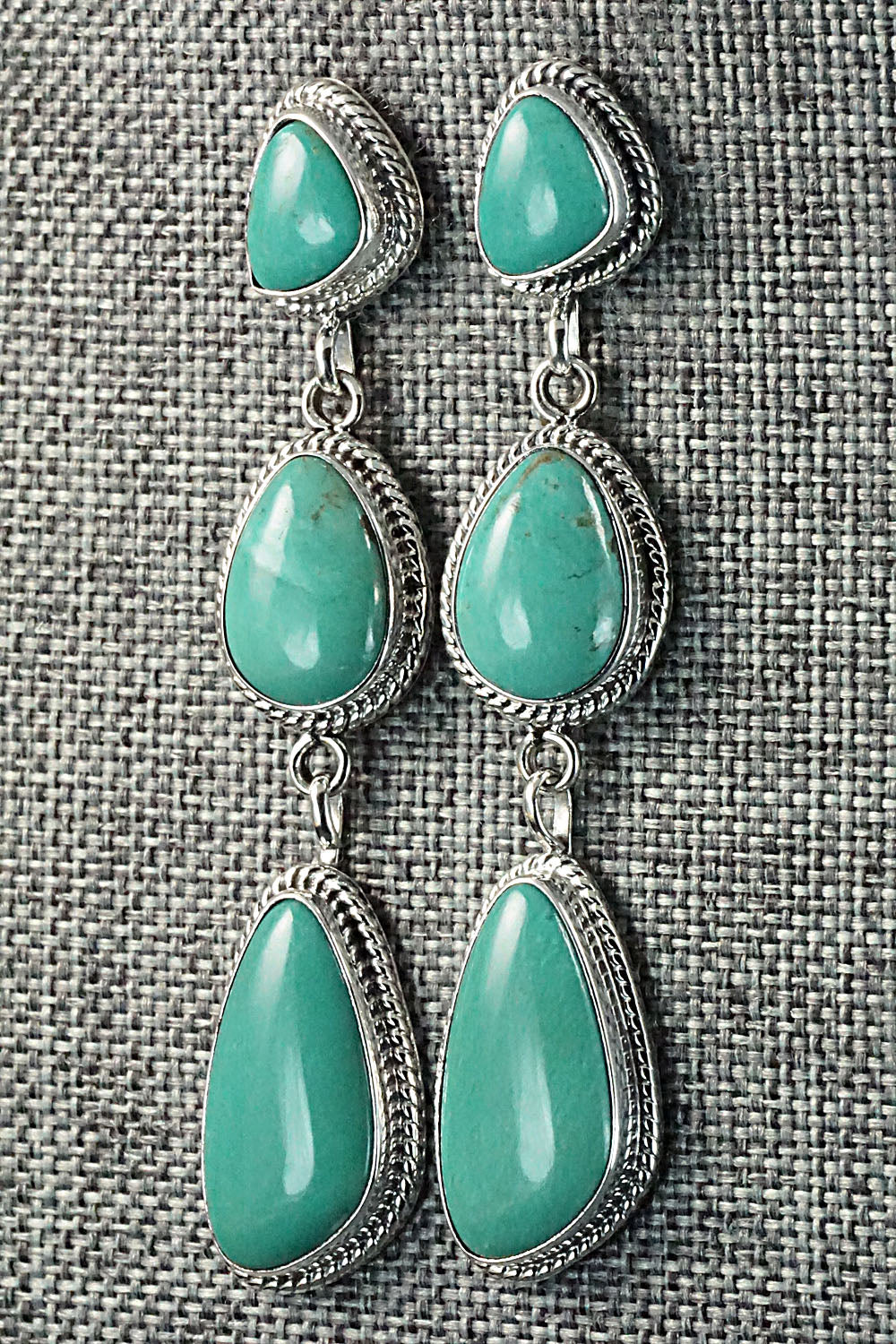 Turquoise & Sterling Silver Earrings - Verley Betone