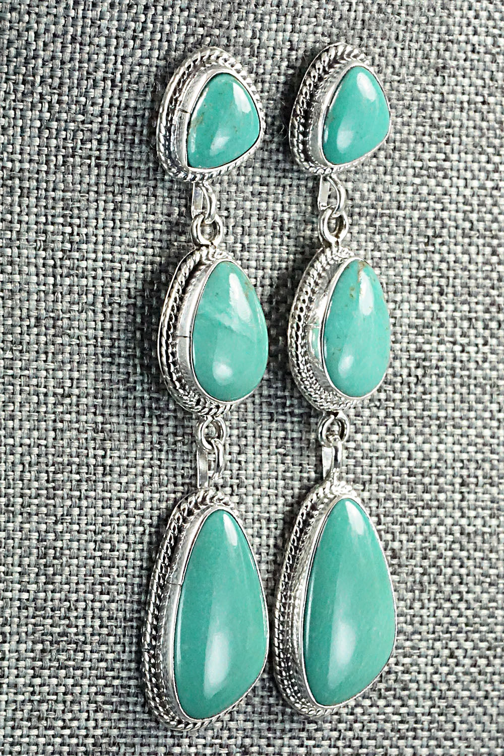 Turquoise & Sterling Silver Earrings - Verley Betone