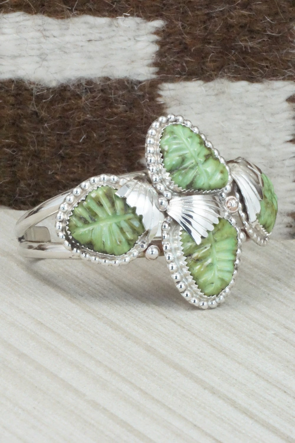 Turquoise & Sterling Silver Bracelet - Lyolita Tsattie