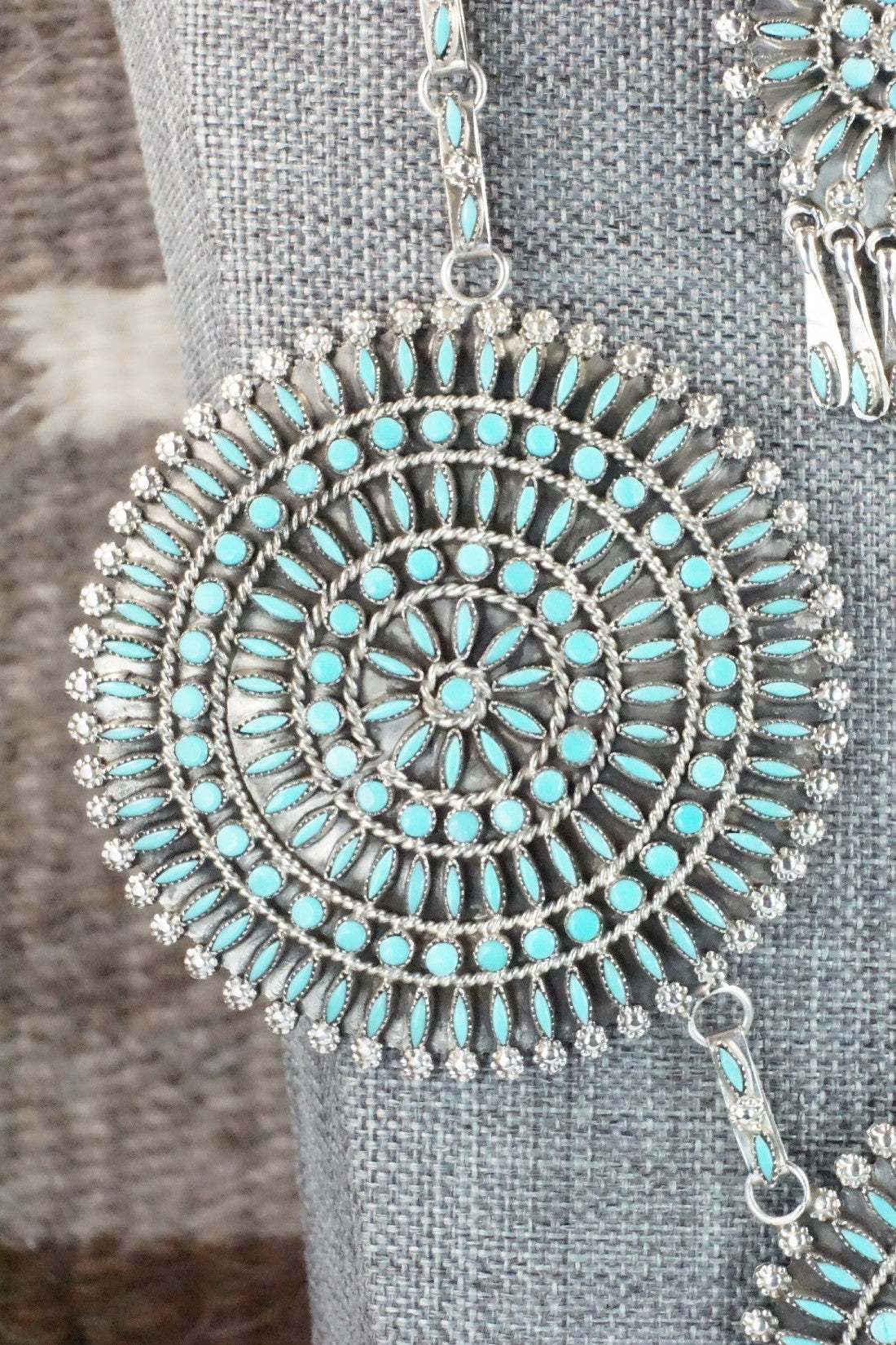 Turquoise & Sterling Silver Necklace Set - Merlinda Chavez