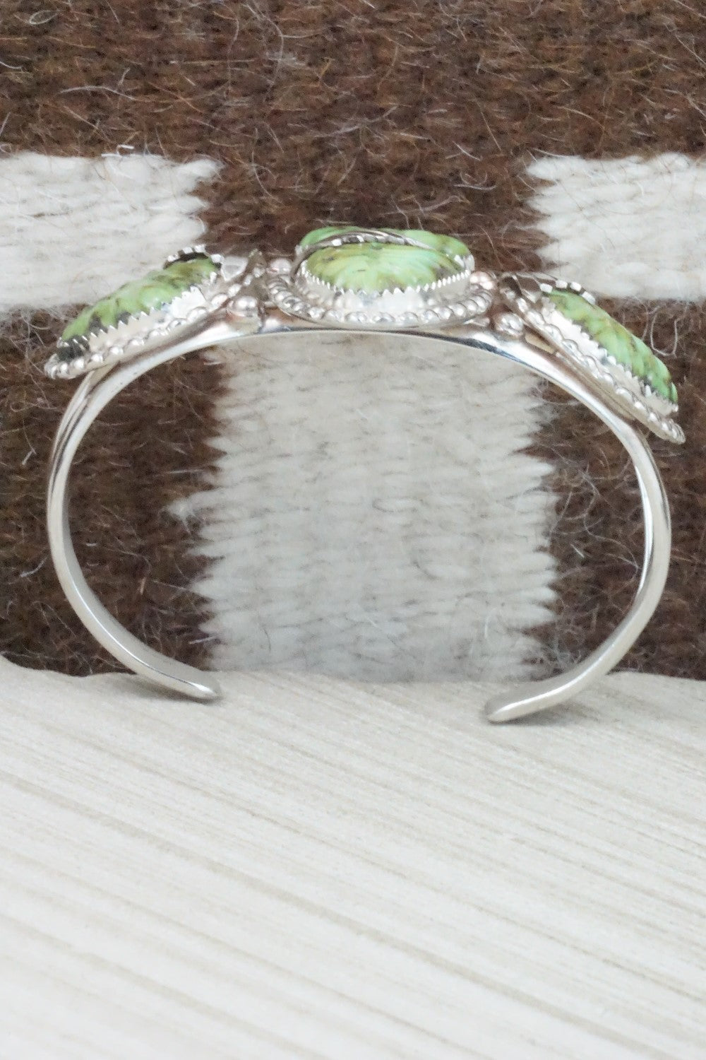 Turquoise & Sterling Silver Bracelet - Lyolita Tsattie