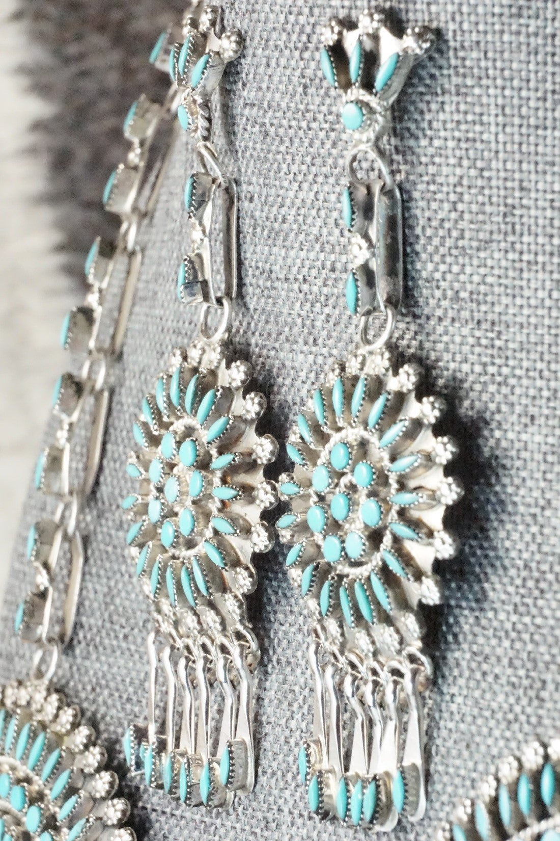 Turquoise & Sterling Silver Necklace Set - Merlinda Chavez