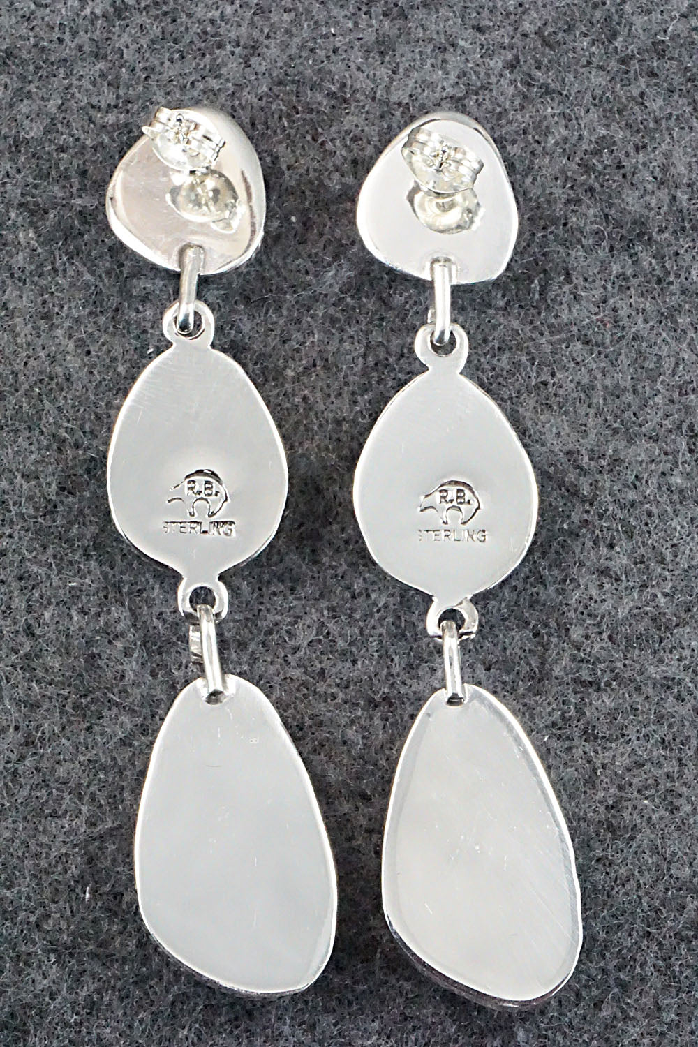 Turquoise & Sterling Silver Earrings - Verley Betone