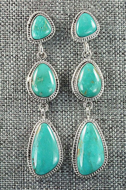 Turquoise & Sterling Silver Earrings - Verley Betone