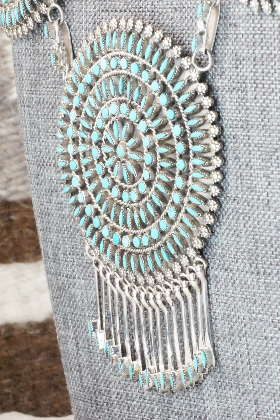 Turquoise & Sterling Silver Necklace Set - Merlinda Chavez