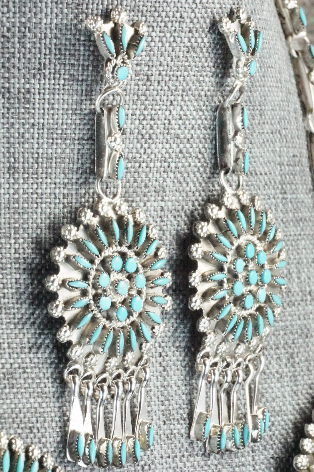 Turquoise & Sterling Silver Necklace Set - Merlinda Chavez