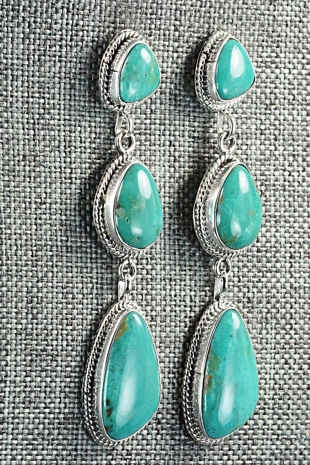 Turquoise & Sterling Silver Earrings - Verley Betone