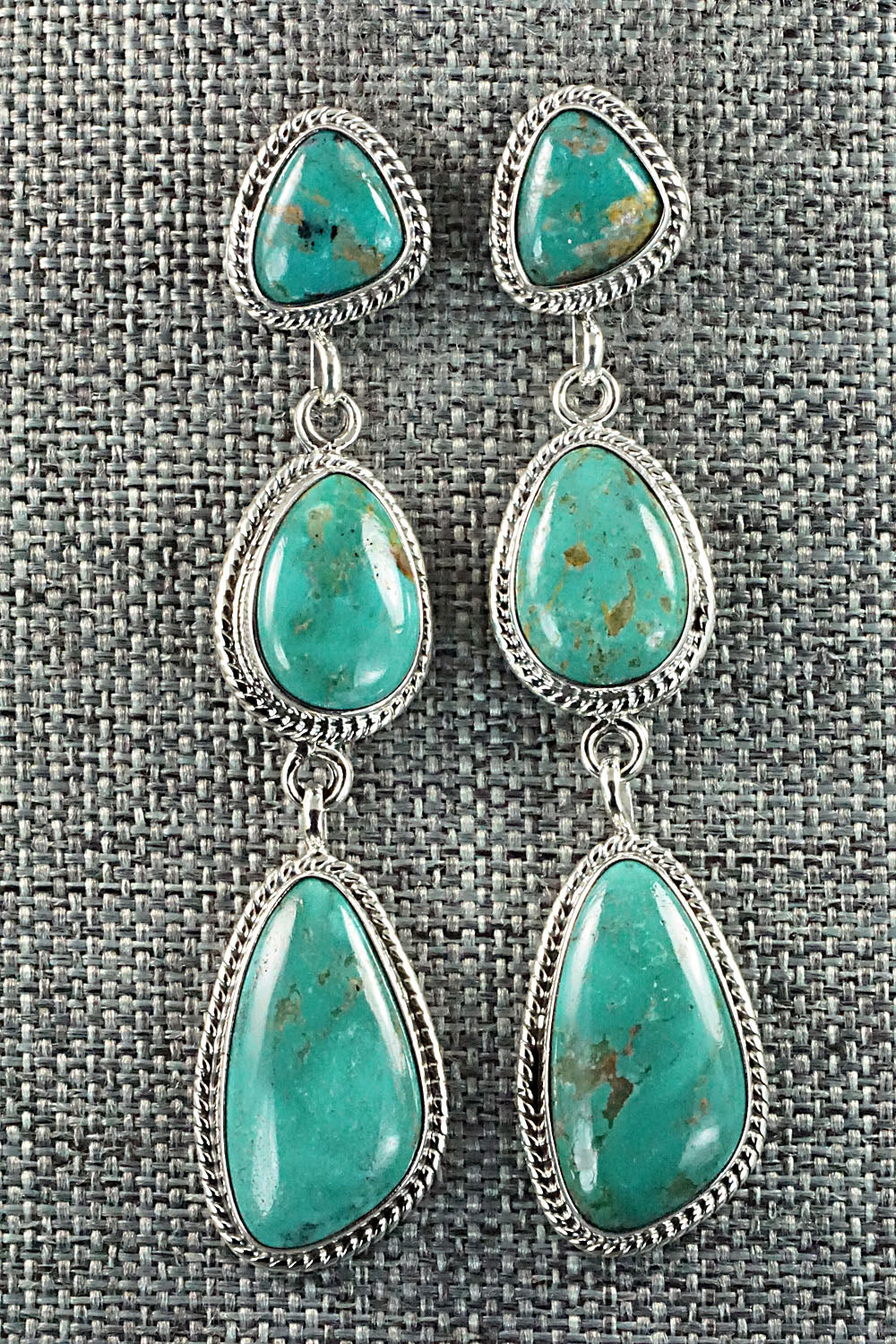 Turquoise & Sterling Silver Earrings - Verley Betone