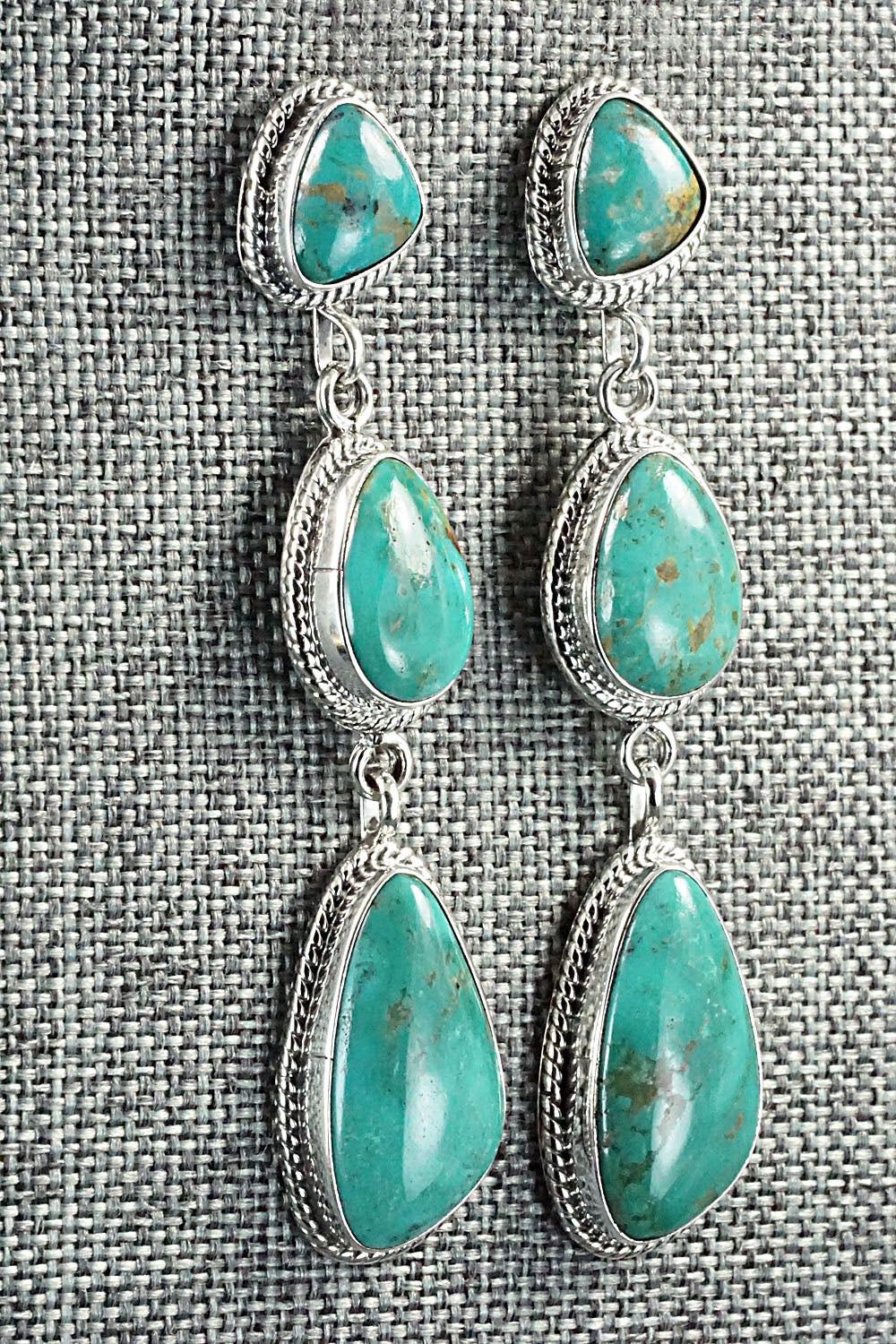 Turquoise & Sterling Silver Earrings - Verley Betone
