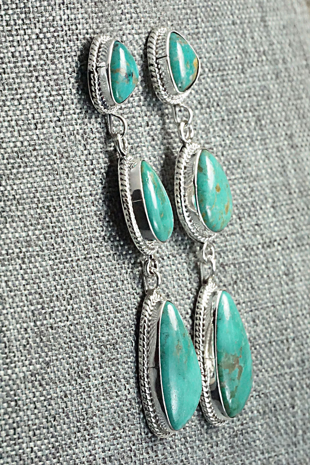 Turquoise & Sterling Silver Earrings - Verley Betone