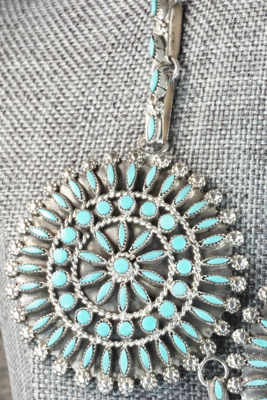 Turquoise & Sterling Silver Necklace Set - Merlinda Chavez