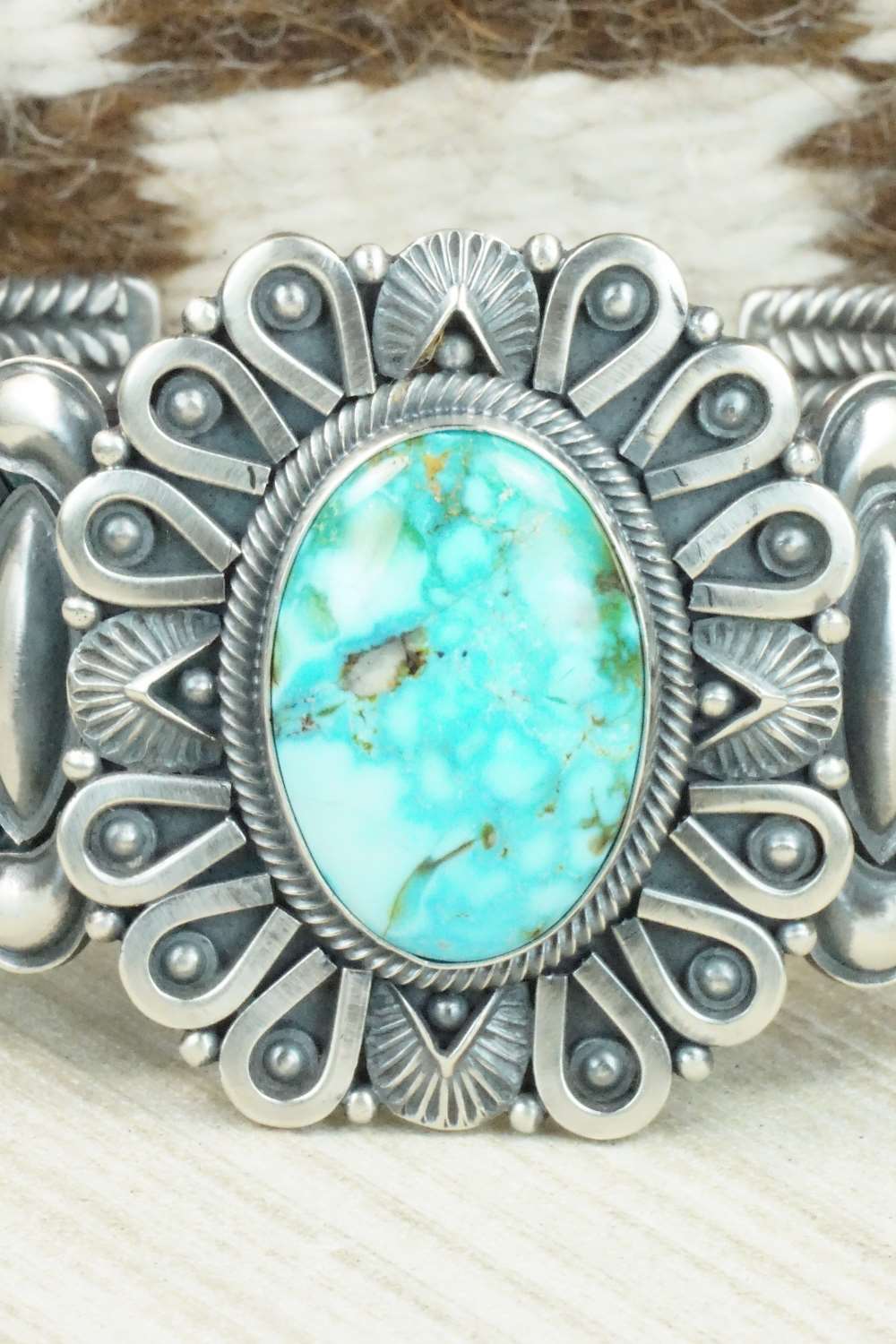 Turquoise & Sterling Silver Bracelet - Derrick Gordon