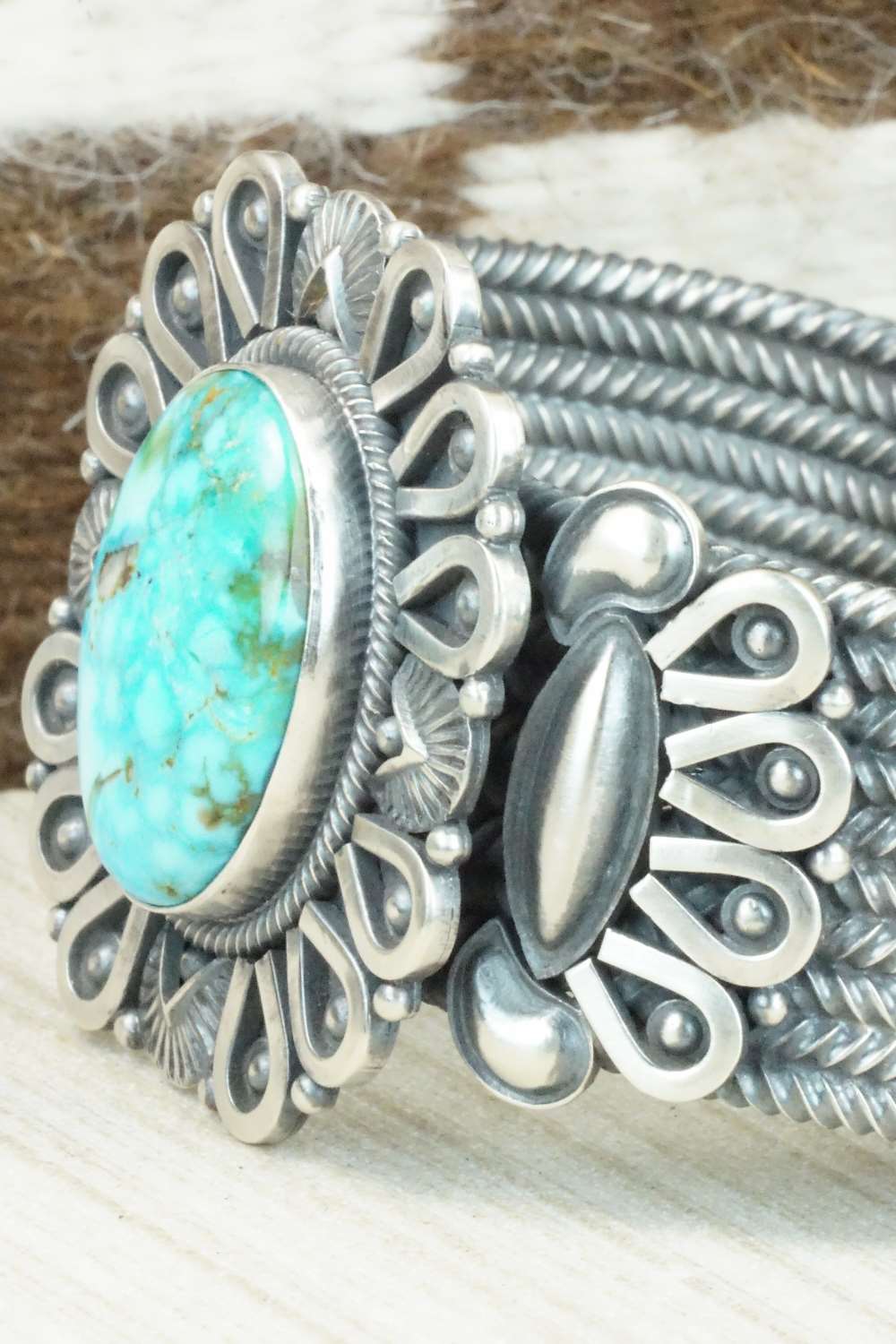 Turquoise & Sterling Silver Bracelet - Derrick Gordon