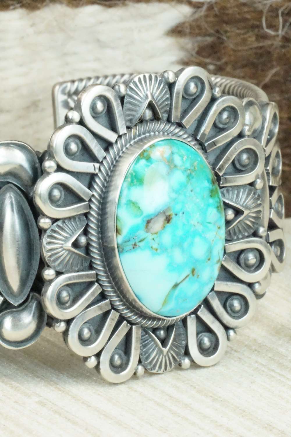 Turquoise & Sterling Silver Bracelet - Derrick Gordon