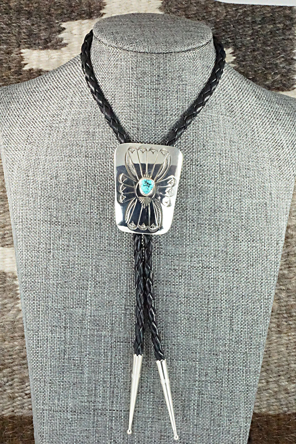 Turquoise & Sterling Silver Bolo Tie - Jolene Begay