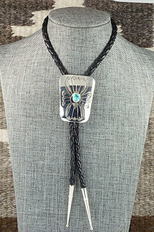 Turquoise & Sterling Silver Bolo Tie - Jolene Begay