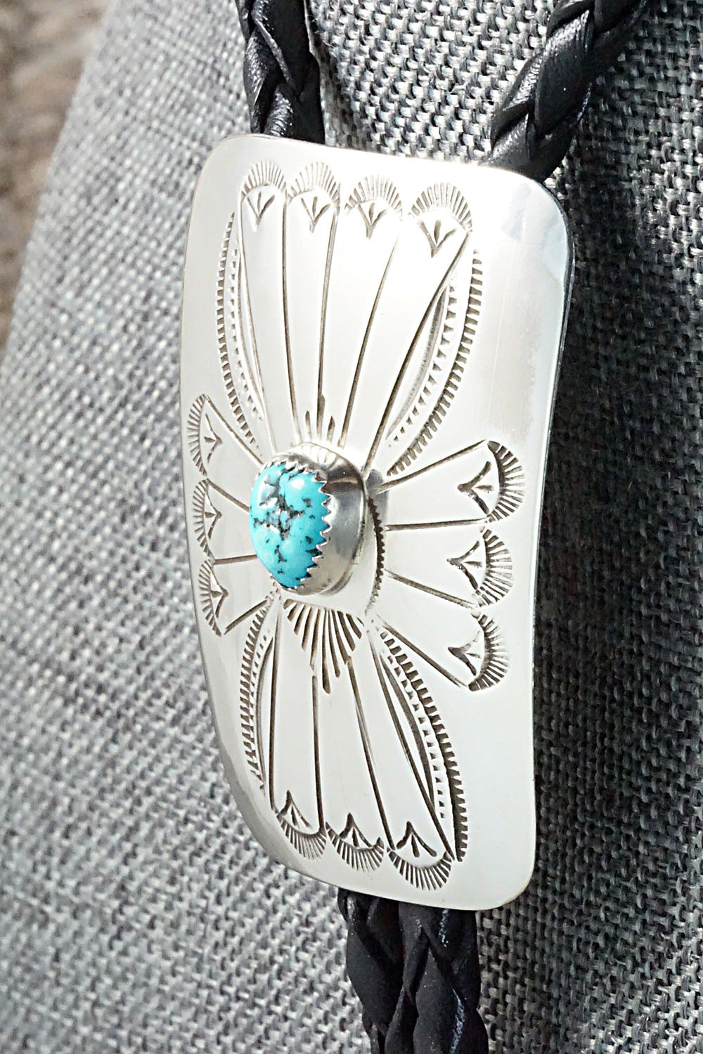 Turquoise & Sterling Silver Bolo Tie - Jolene Begay