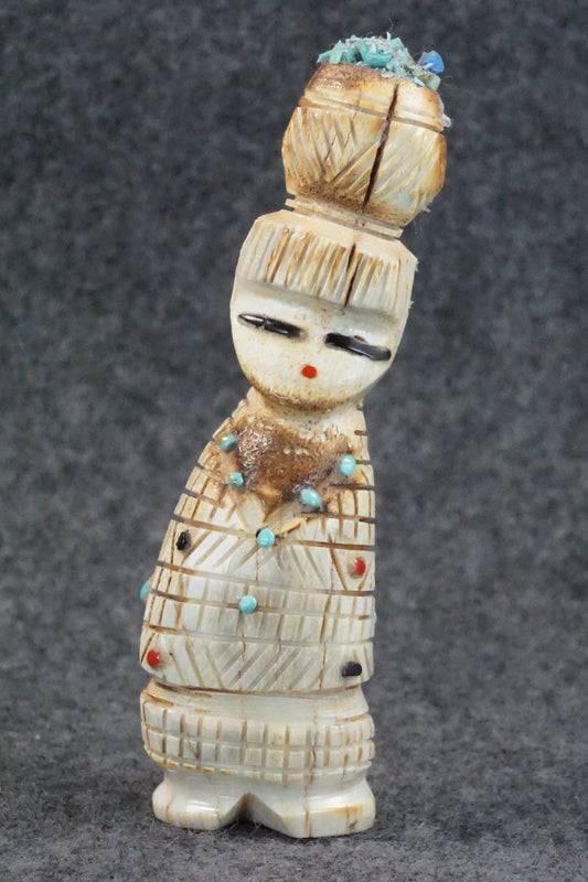 Corn Maiden Zuni Fetish Carving - Carl Etsate