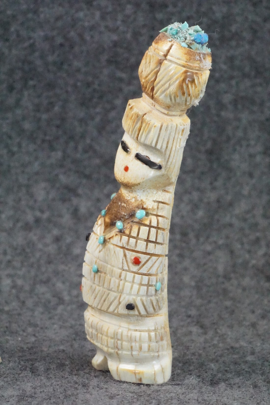 Corn Maiden Zuni Fetish Carving - Carl Etsate
